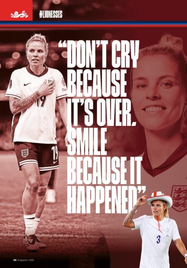 One of my stories for the England Women's Football Team