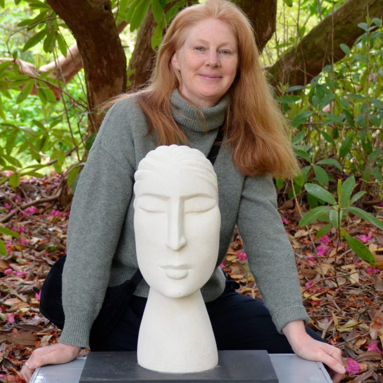 Maria Moorhouse Maria Moorhouse with one of her sculptures