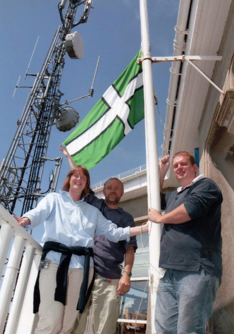 Proudly flying the Devon flag outside the BBC Devon offices